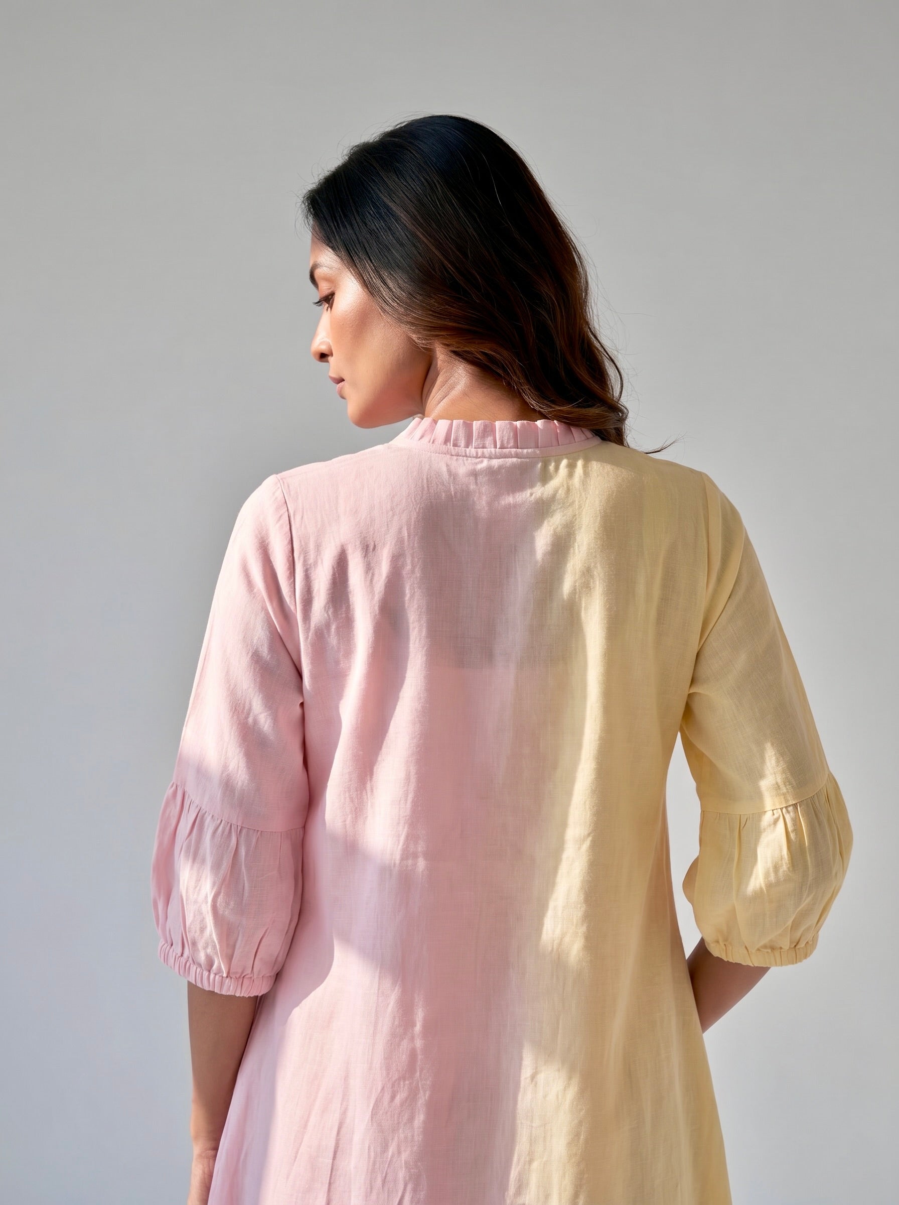 Blush & Butter Cotton Dress Dual Tone