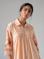 Peach Bloom Cotton Dress