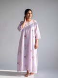 Lavender Floral Printed Maxi Dress