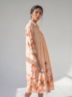 Peach Bloom Cotton Dress