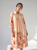 Peach Bloom Cotton Dress