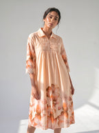 Peach Bloom Cotton Dress