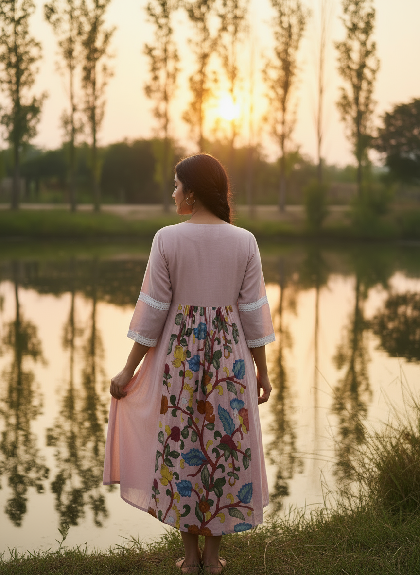 Pastel Bloom Handcrafted Kurti