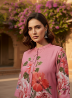 Rose Bloom Floral Kurti Set