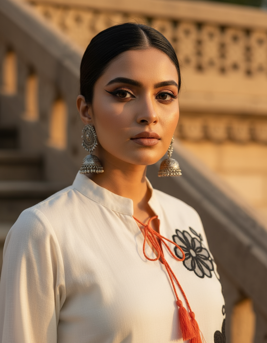 Ivory Charm Layered Kurti