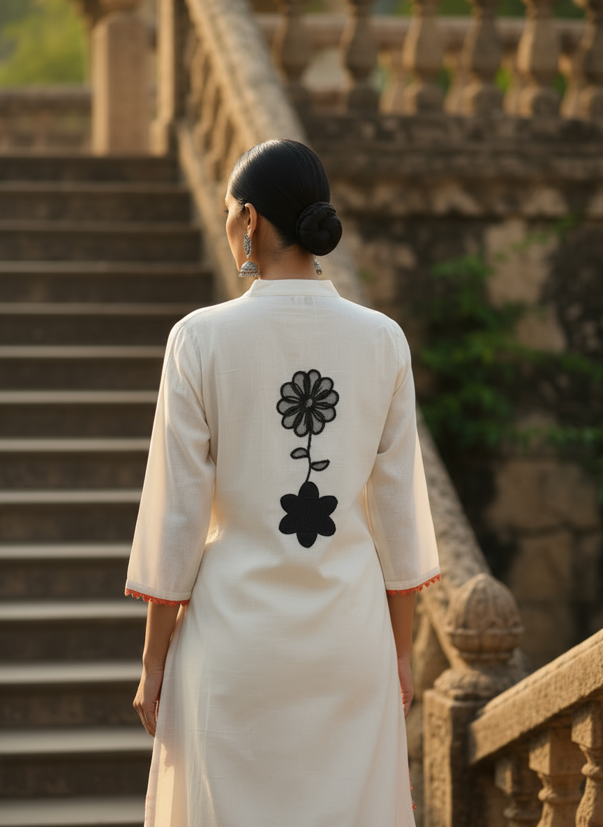 Ivory Charm Layered Kurti